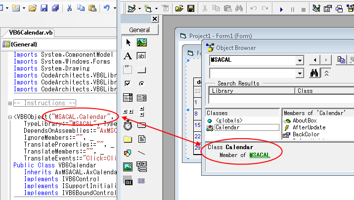 ActiveX control name