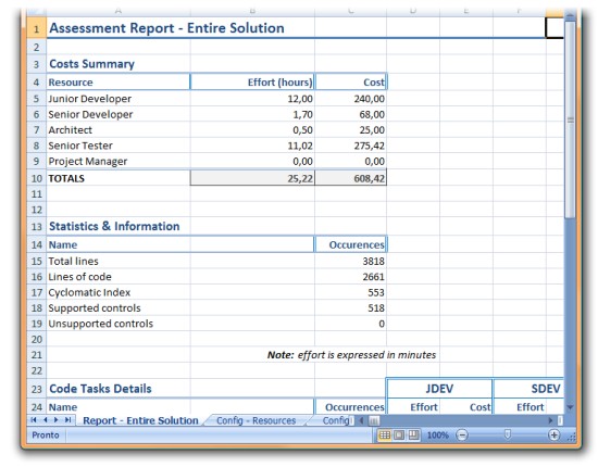 VB Migration Partner - Assessment report