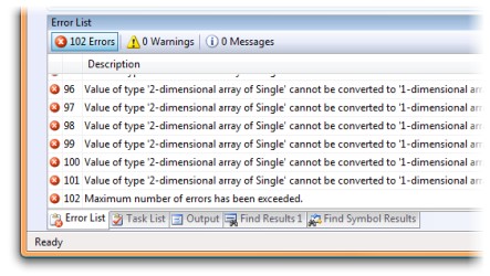 Visual Studio - Maximum number of errors has been exceeded